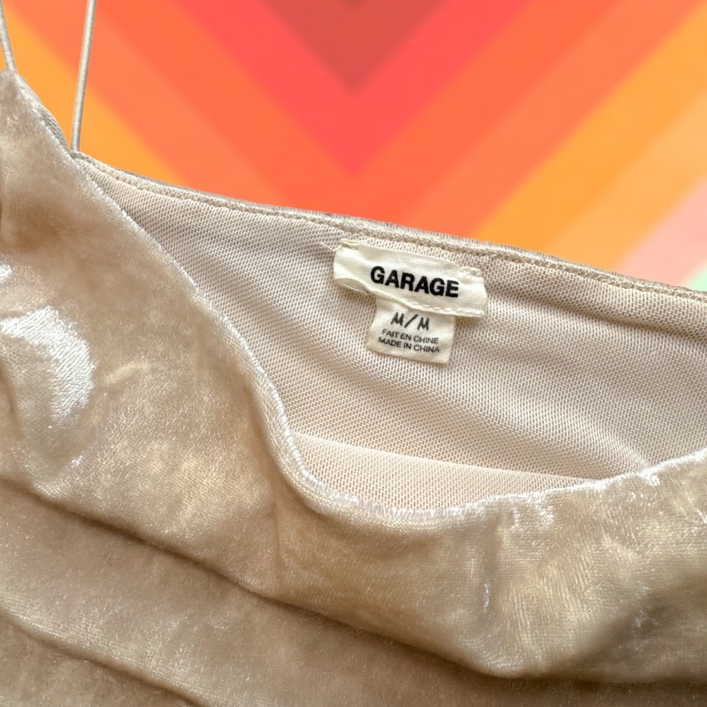 ✨Garage✨ cropped velvet cowl-neck camisole - Picture 4 of 6